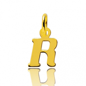 Pendentif or Jaune Initiale R similaire
