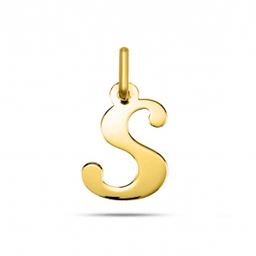 Pendentif or Jaune Initiale S