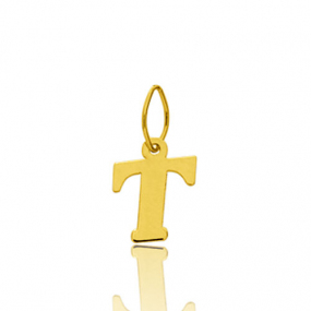 Pendentif or Jaune Initiale T similaire