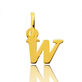 Pendentif or Jaune Initiale W similaire