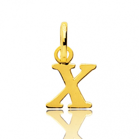 Pendentif or Jaune Initiale X similaire
