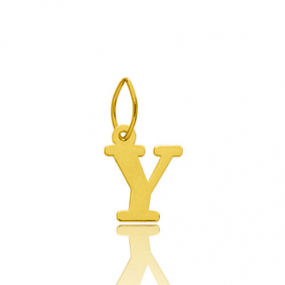 Pendentif or Jaune Initiale Y