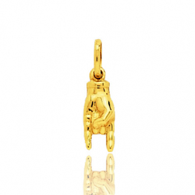 Pendentif or jaune main italienne