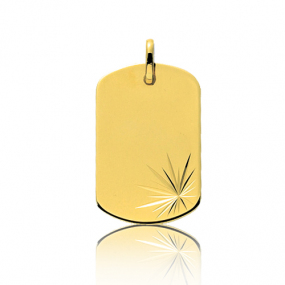 Pendentif or jaune motif fantaisie similaire
