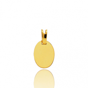 Pendentif or jaune ovale similaire