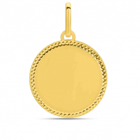 Pendentif or jaune perl�