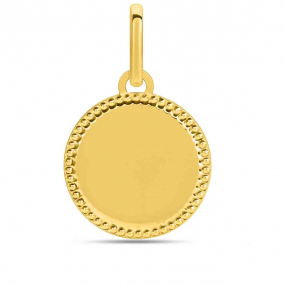 Pendentif or jaune perl