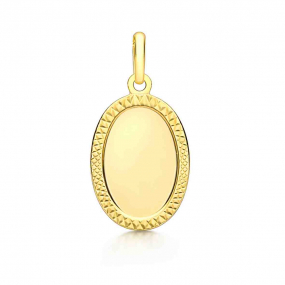 Pendentif Ovale entourage � motifs