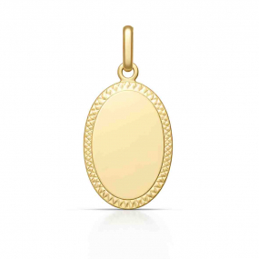 Pendentif Ovale entourage � motifs