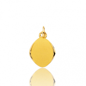Pendentif ovale or jaune  similaire