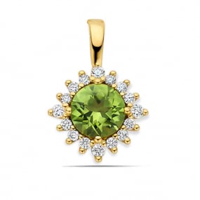 pendentif Pridot et diamants
