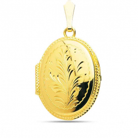 Pendentif Porte-Photos or jaune