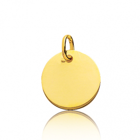 Pendentif rond or jaune similaire