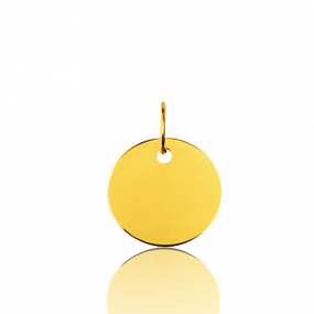 Pendentif rond or jaune similaire