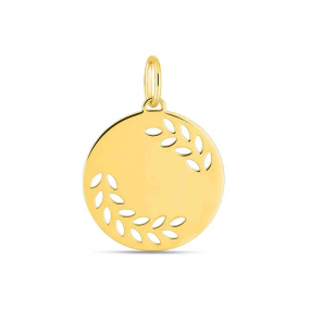 Pendentif rond or jaune en compl�ment