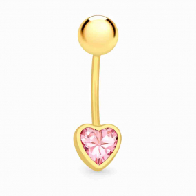 Piercing nombril coeur - Oxyde de similaire