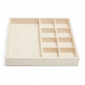 Plateau de rangement multi-compartiments boucles d'oreilles - Wolf 1834 - Vault Half Insert Tray - Beige