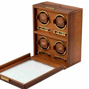 Remontoir Montre Wolf 1834 - Brogue 4 Piece Watch Winder - Marron Brun