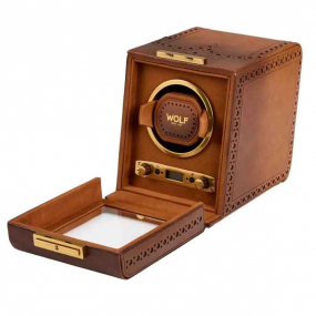 Remontoir Montre Wolf 1834 - Brogue Single Watch Winder - Marron Brun