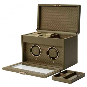 Remontoir Montre Wolf 1834 - Earth Double Watch Winder - Olive