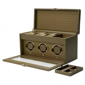 Remontoir Montre Wolf 1834  - Earth Triple Watch Winder - Olive