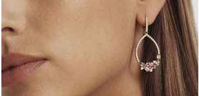 Boucles d'oreilles pierre précieuse