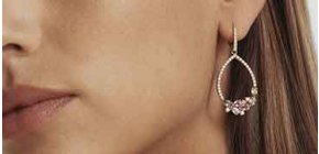 Boucles d'oreilles pierre prcieuse