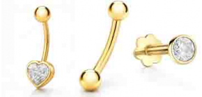 Piercing en Or dans le m&ecirc;me style