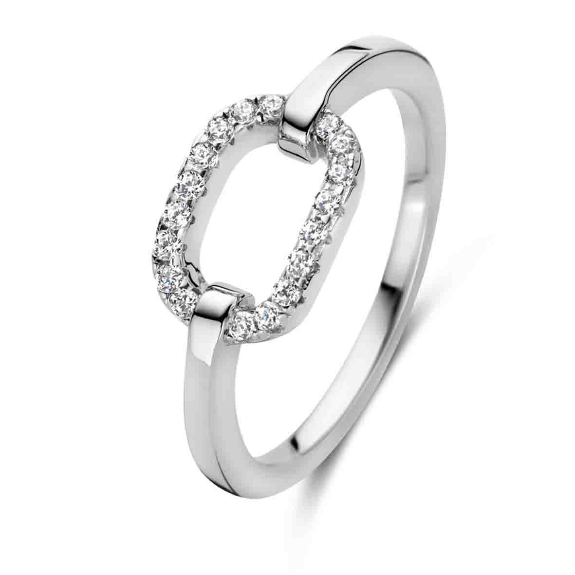 Bague Argent sertie de zirconium - Naiomy - Vente Bague Argent sertie