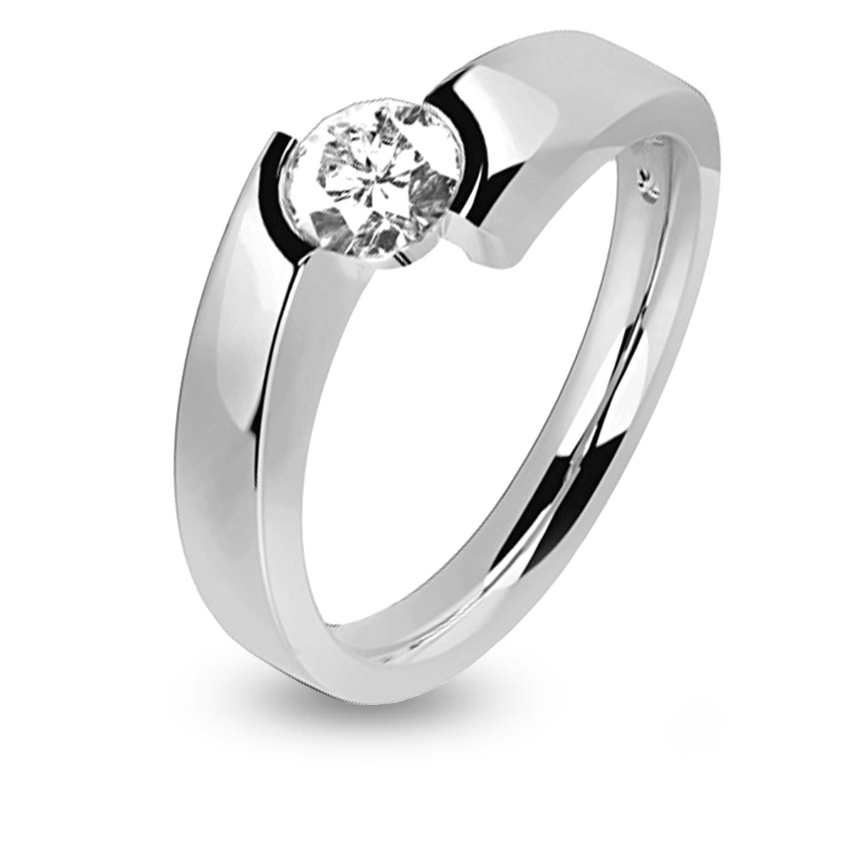  Bague solitaire  en Or Blanc Kiera OPERA20G