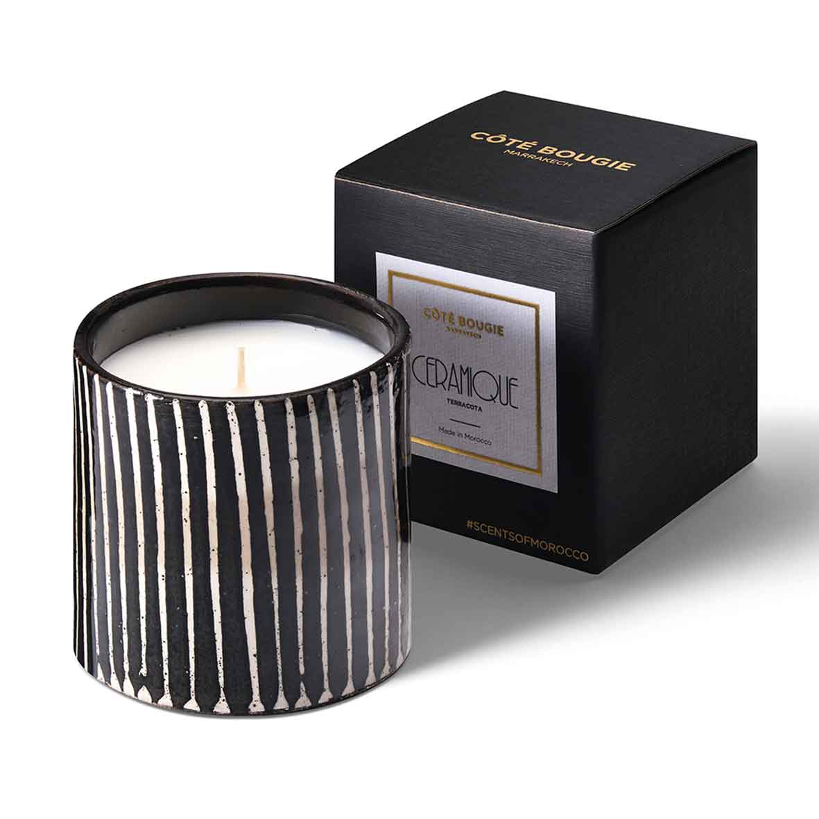 Bougie Zèbre Poilu Noir Victoria
