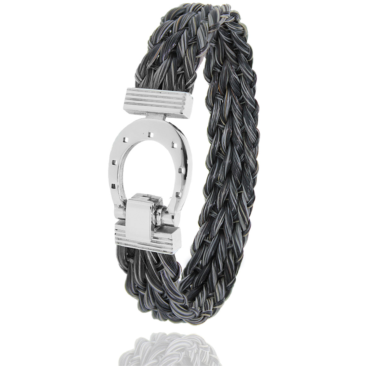 Bracelet Crin de cheval fermoir acier 900CHGFAC