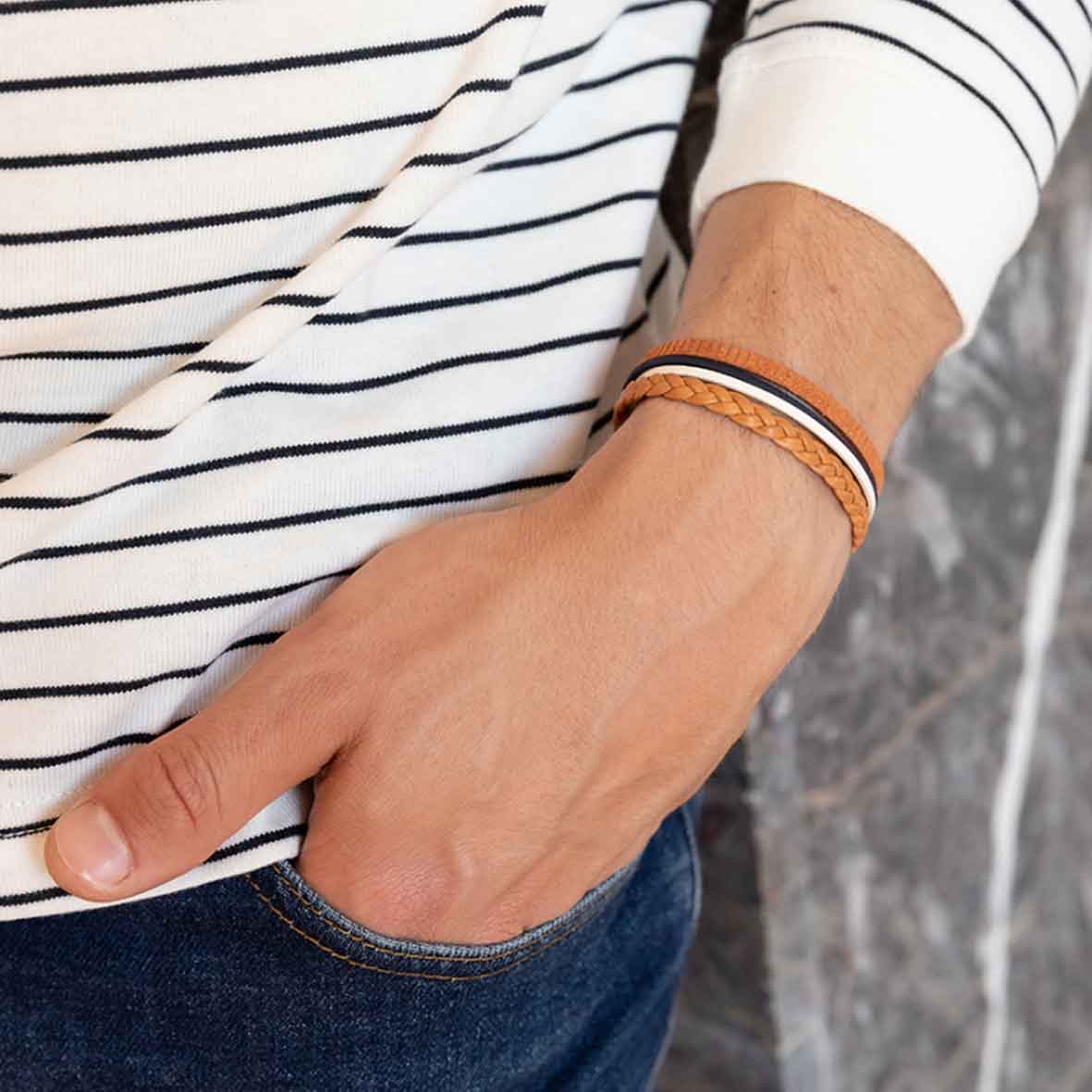 ♥ Bracelet Homme Flowers For Zoé Martin Tanger Amour subtil diamant