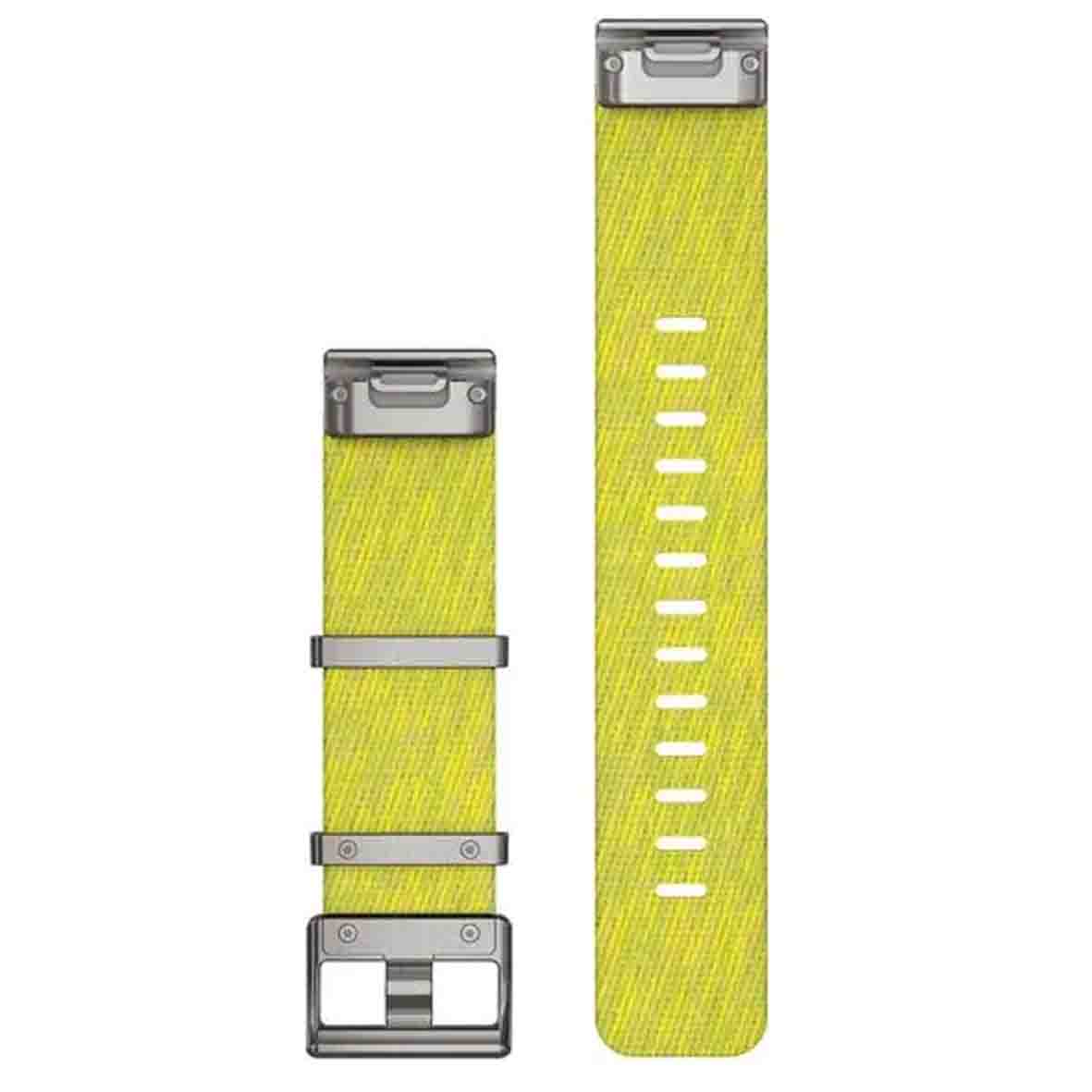 ⇒ Bracelet QuickFit® 22 mm Nylon tissé Jaune, Vert - Garmin-010-12738-23