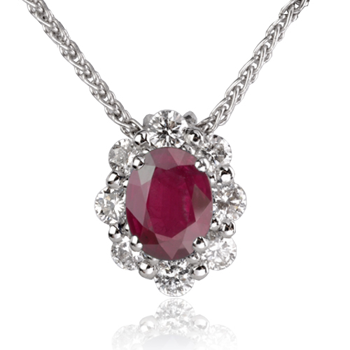 collier or blanc et rubis collier or blanc et rubis