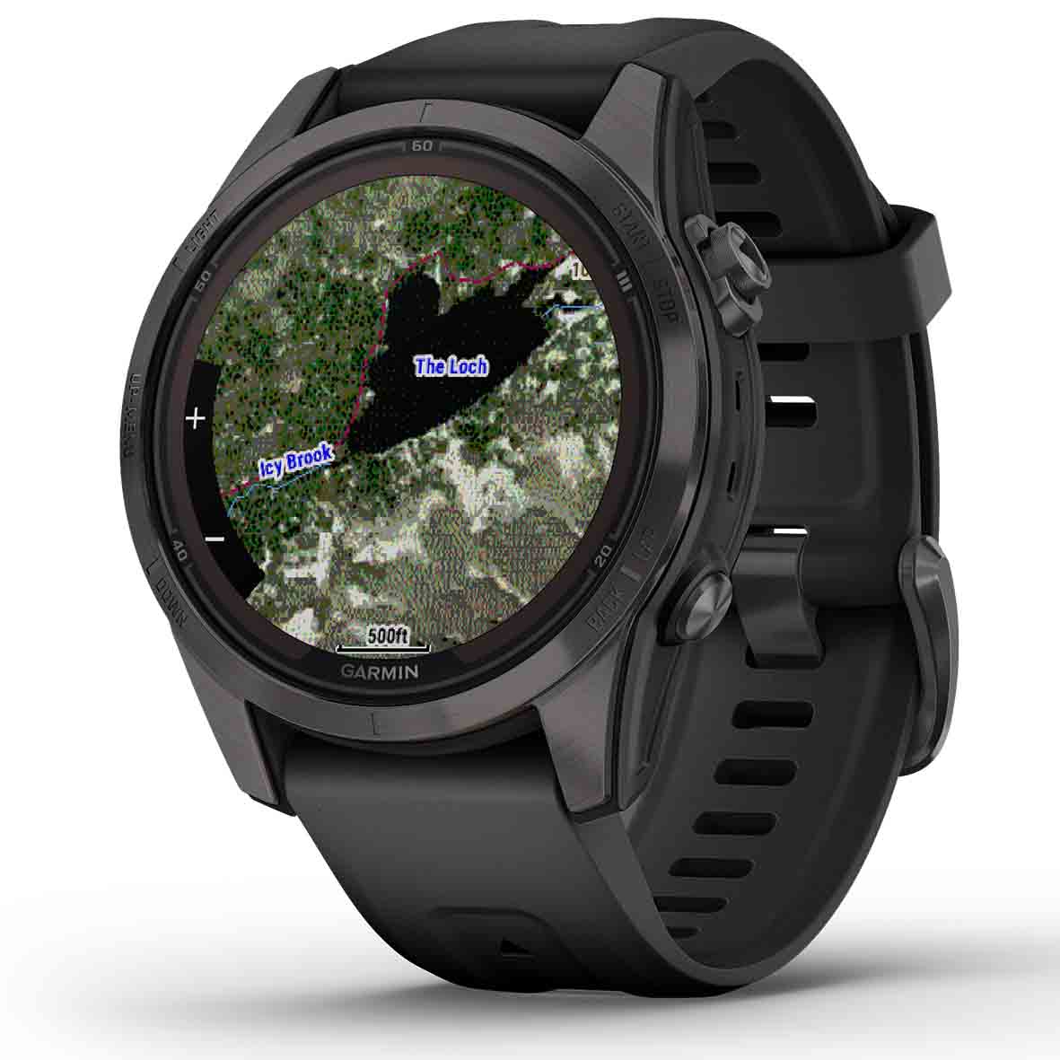 GARMIN fēnix 7 Pro Sapphire Solar Edition, Titane, Carbon Gray DLC avec  bracelet noir