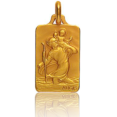 Medaille bébé Augis Médaille Saint Christophe - Or jaune 18ct sur