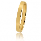 Alliance Bonheur en or jaune large de 2.5 mm - Autre version