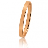 Alliance Bonheur en or rose large de 2 mm - Autre version