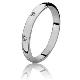 Alliance demi jonc diamants - Autre version