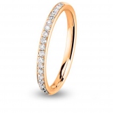 Alliance diamant Jonc Parisien demi tour - Autre version