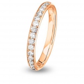 Alliance diamant Jonc Parisien demi tour - Autre version