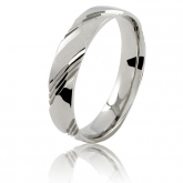 Alliance en platine Chartres de 4 mm - Autre version