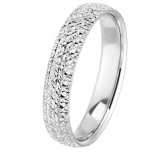 Alliance en platine diamanteka 4 mm - Autre version