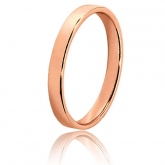 Alliance Fidelis en or rose large de 2.5 mm - Autre version