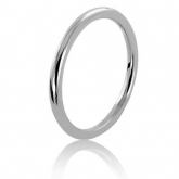 Alliance fil rond en platine large de 2 mm - Autre version