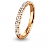 Alliance Jonc Parisien diamant demi tour - Autre version