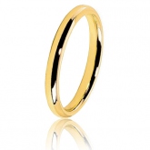 Alliance Jonc Parisien en or jaune large de 2.5 mm - Autre version