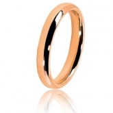 Alliance Jonc Parisien en or rose large de 3.5 mm - Autre version