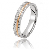 Alliance or blanc et or rose Boavista - 4 mm - Autre version
